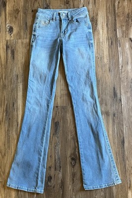 Rue 21  Women s Denim Light Wash Embellished Bootcut Jeans Size 2
