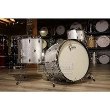 Used Gretsch Brooklyn 3pc Drum Set w/26BD Silver Sparkle - Excellent