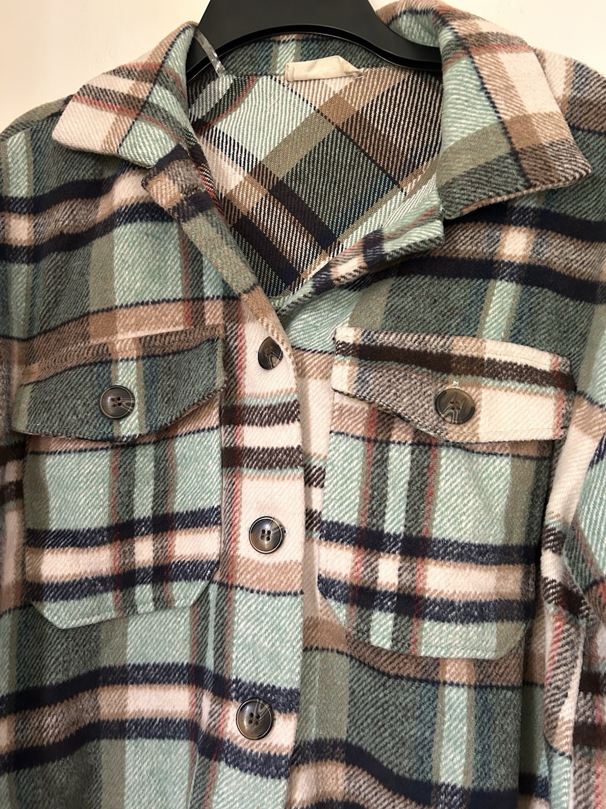 Altered State Shacket Button Front Jacket Green P… - image 3