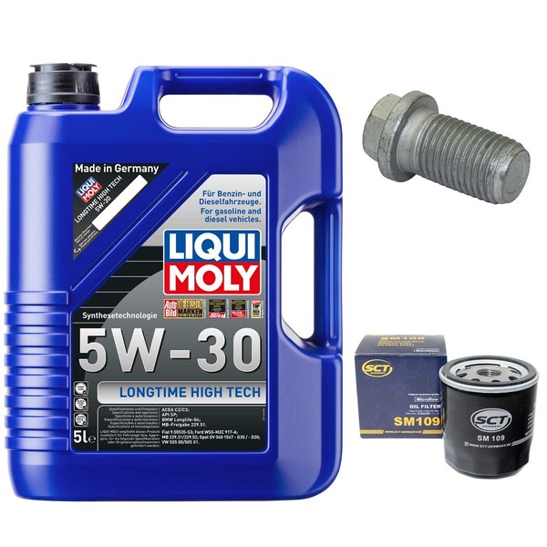 MotoröL Filter Set 5W-30 5 Liter + ÖLablassschraube FüR Rover Mini 1000 41 PS-image