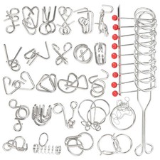  25 Pcs Puzzle Games for Kids Metal Toys Mind Puzzles Brain Teaser