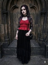 Y2K Red Satin Babydoll Cami Tank Top XS Whimsigoth Fairy Grunge Coquette Vamp