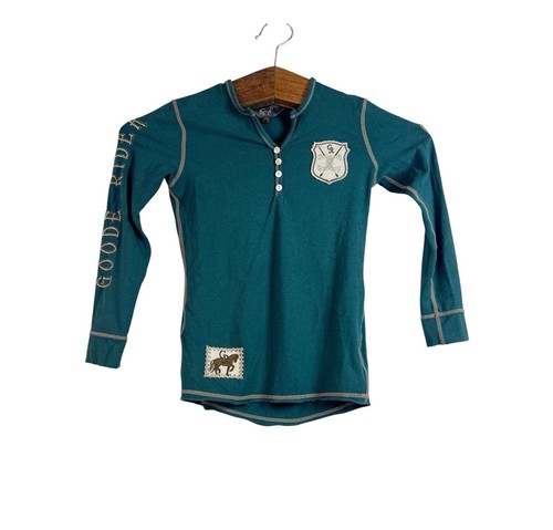 Goode Rider Girls Goode Henley Long Sleeve Shirt Girls Size 6 Equestrian