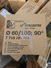Worcester Bosch 90° Bend Boiler Flue Elbow, 60/100mm, Part 7716191084