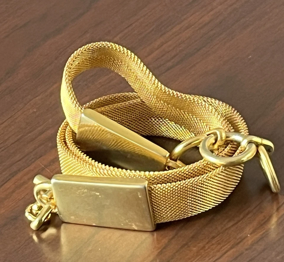 Cinturón de cadena vintage tono dorado hebilla cierre de palanca ajustable Foto 2 de 4