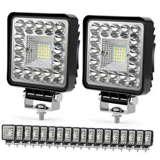 LED Work Lights, 4 Inch 123W LED Pod Lights 12V 24V Square Off 20x4 inch 123W