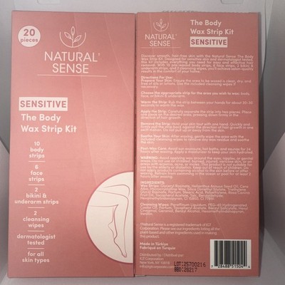 Natural Sense Sensitive Body Wax Strip 20 Pieces for All Skin 2 Packs