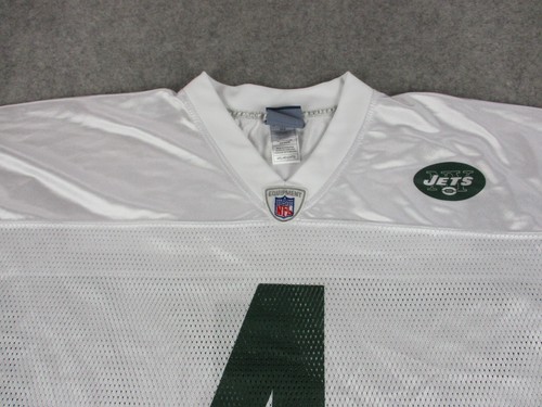 New York Jets Jersey Mens 4XL White Green NFL Football Brett Favre Reebok 2000s - Picture 8 of 18
