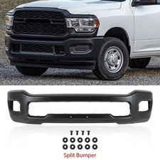 Black Steel Front Bumper Face Bar For 2019-2024 Ram 2500 3500 Wfog Light Holes Black Steel Front Bumper Face Bar For 2019-2024 Ram 2500 3500 Wfog Light Holes