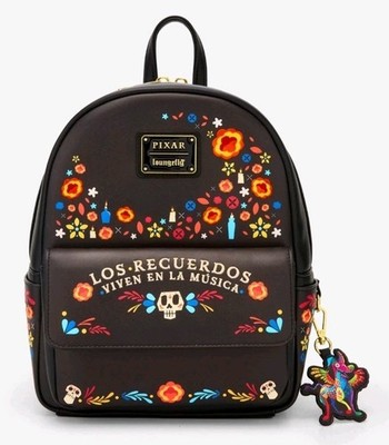 NWT Loungefly Disney Pixar Coco Floral Embroidered Backpack Day Of The Dead