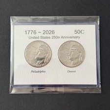 2026 Enduring Liberty 250 Years Half Dollar DualDate P & D Set Uncirculated