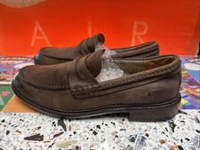 Fossil Brown Leather Loafer Dress Shoes Slip On Men Size 12