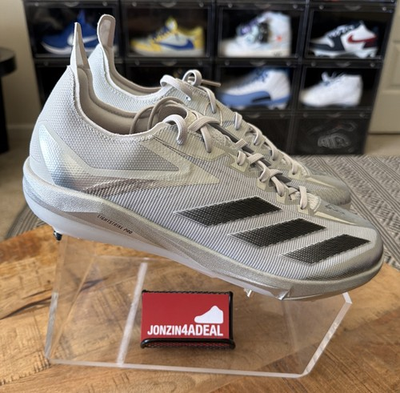 #ad #ad Size 12.5 Adidas Adizero Electric S Men#x27;s Silver Metal Baseball Cleats JS2994 $118.99