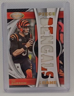 Joe Burrow GOLD *7/25* 2023 Panini Certified - Piece of the Game Relics #POG-12