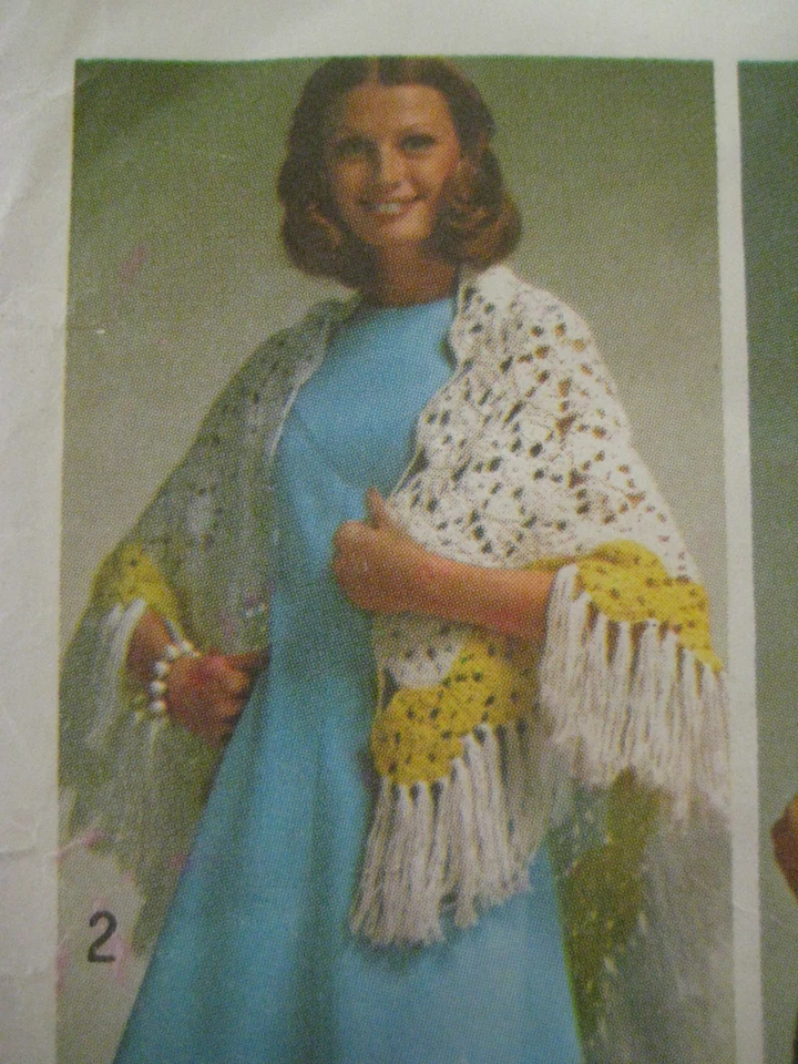Vintage Simplicity 5660 CROCHETED SHAWL Sewing Pattern Women Crochet One Size - Image 4 of 4