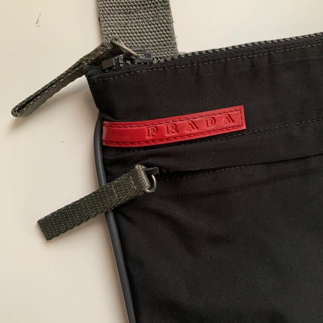 Authentic Prada Sports Shoulder Bag Black Polyester Archive Authentic Prada Sports Shoulder Bag Black Polyester Archive