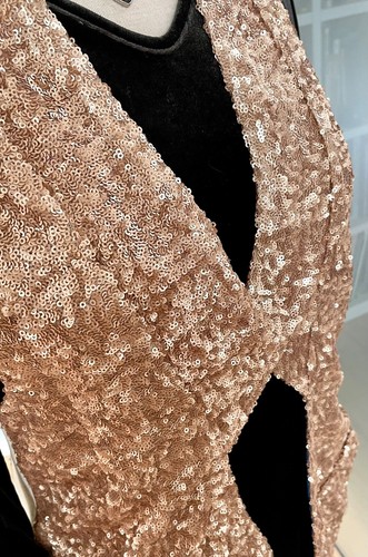 Top Pailliettenweste, roségold Club-Wear, sensationell!One Tea Spoone, Amsterdam - Bild 2 von 8