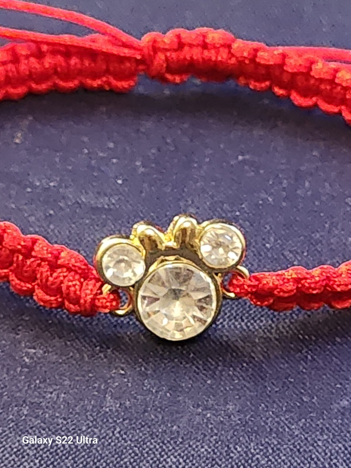 Handcrafted Red Macrame Mouse with Bow Adjustable… - image 7