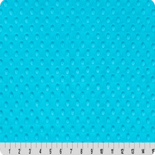 Turquoise Minky Dimple Dot Fabric - 60" Wide - Sold by the Yard Bolt
