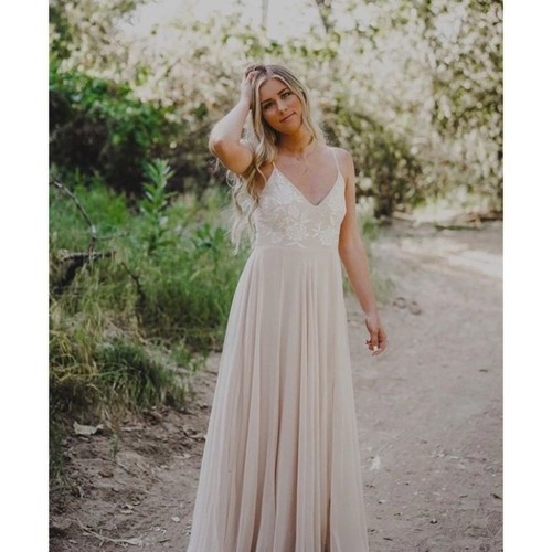 NWT Anthropologie BHLDN Sadia Dress Maxi Oyster Long Cream Bridal Size 6 - Picture 11 of 13