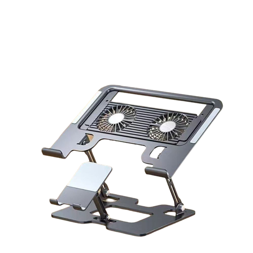 Carbon Steel 2-in-1 Laptop Stand Foldable Cooling Bracket Tablet Stand Home - Photo 13/14
