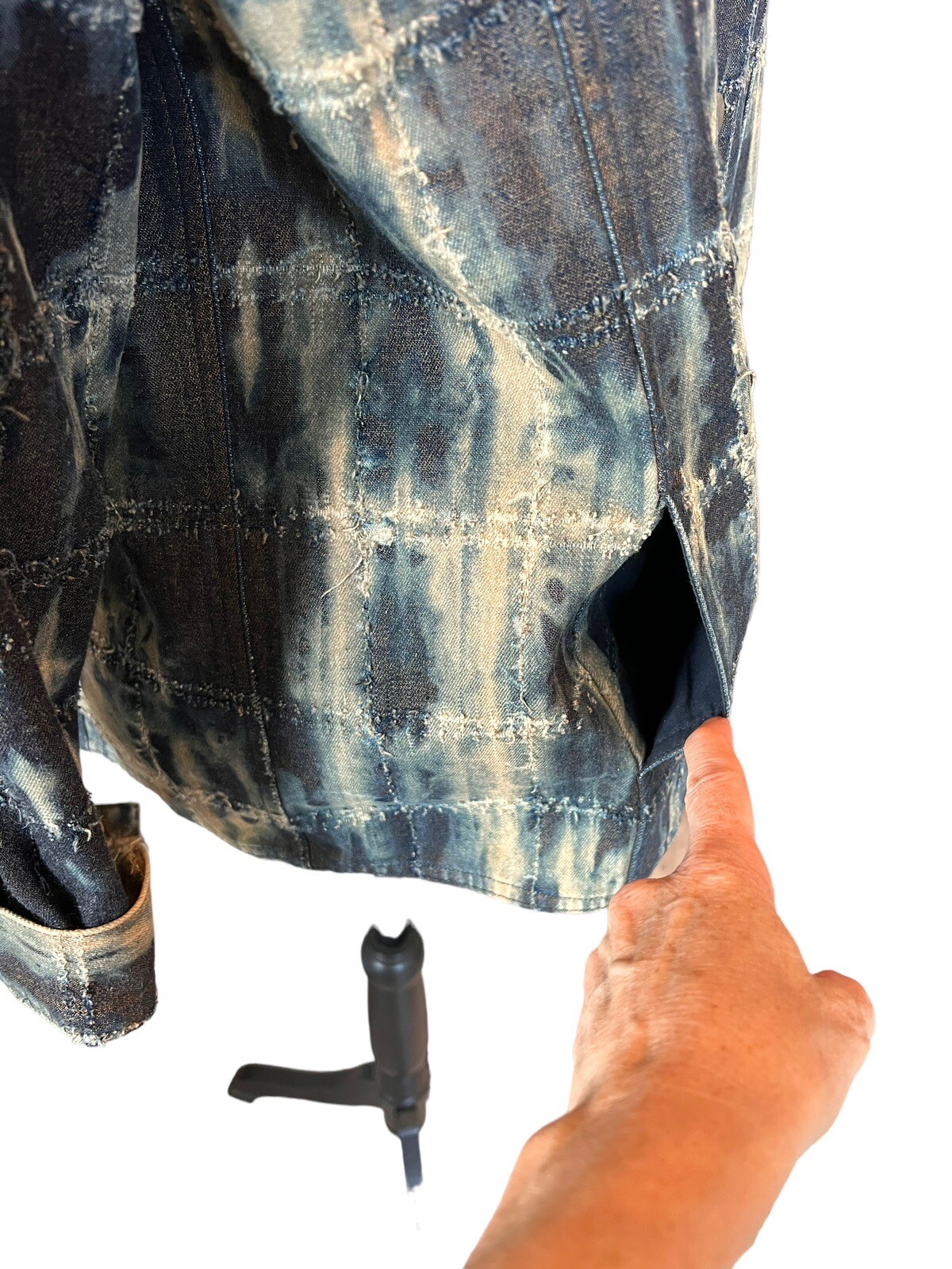 Vintage Patchwork jean jacket - image 7