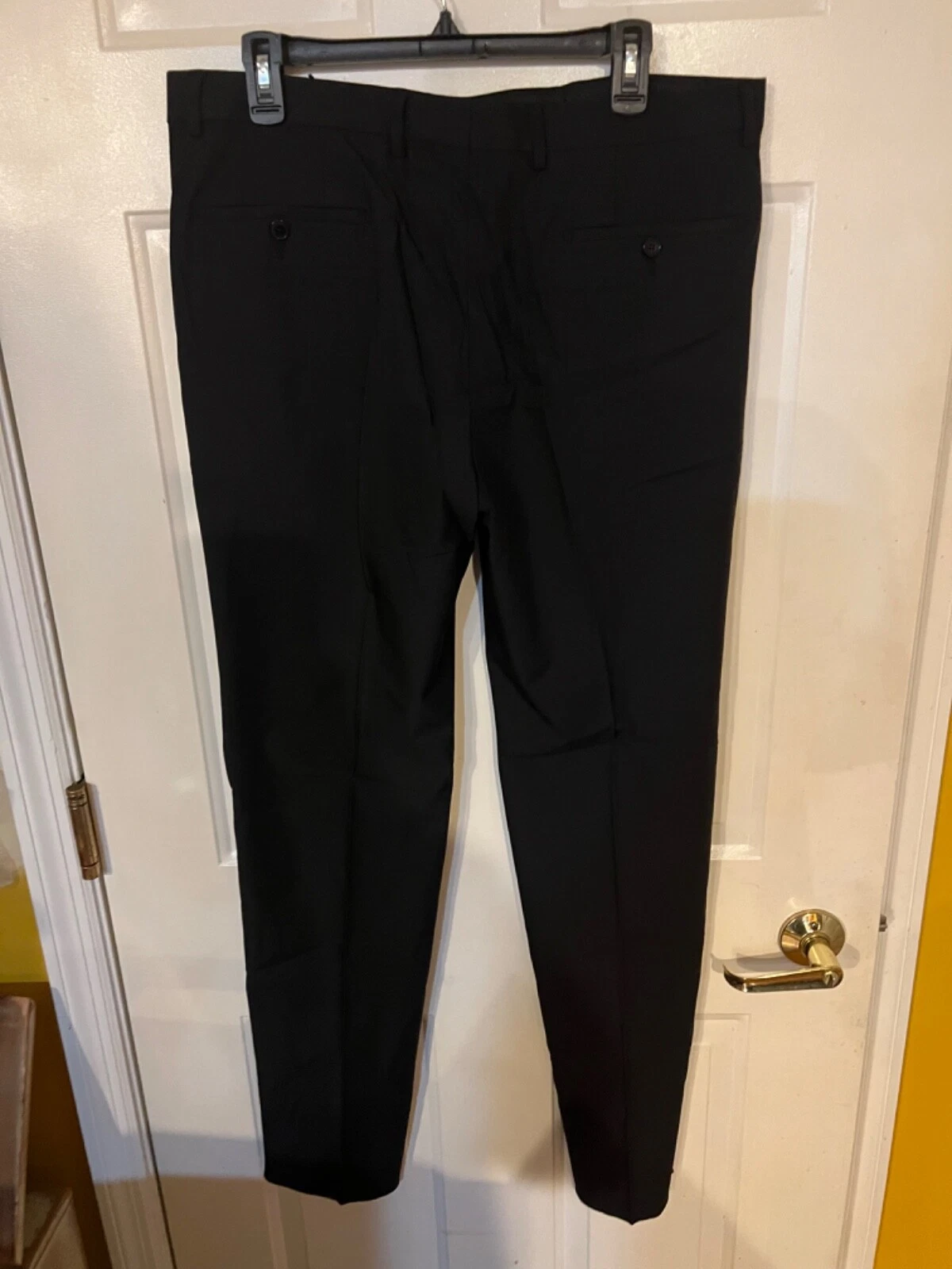 Nuovi pantaloni casual da uomo neri elasticizzati collezione Versace taglia 40 US 56 IT