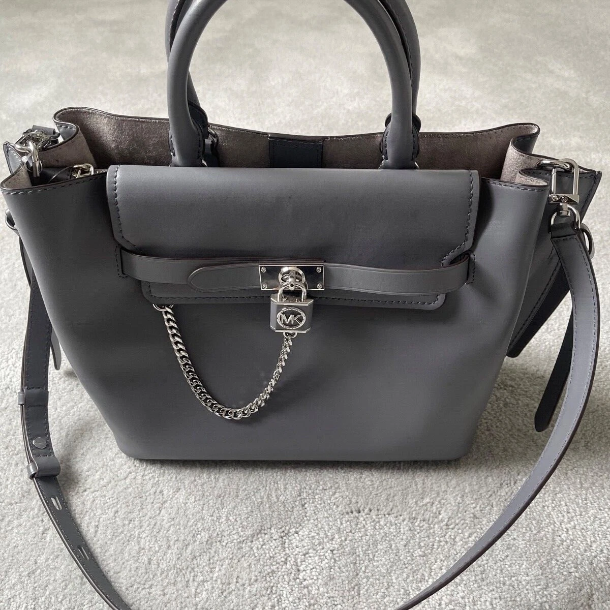 Michael kors grey satchel bag new arrivals