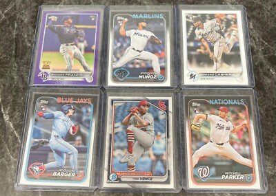 6x Topps Rookie & Prospect Baseball Karten / NM Zustand