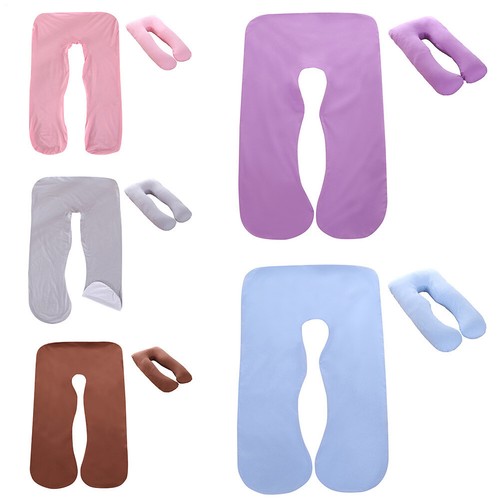 Pregnancy Pillow Cover Soft Wedge U-Shape Full Body Maternity Pillow