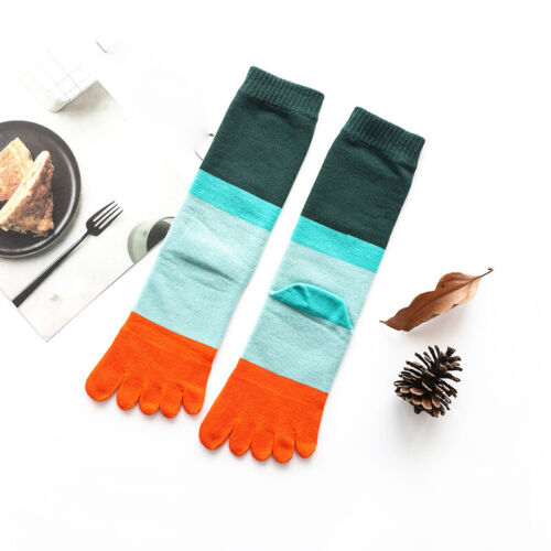 5 Pairs Women Breathable Striped Toe Socks Soft Five Finger Stockings Sports Gym - Picture 10 of 11