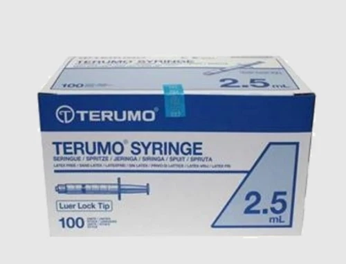 Terumo 2.5ml Syringe Pack of 100 Disposable Sterile Luer Lock Latex Free 