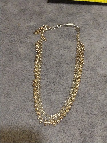 Signed MILOR Sterling 925 ball/Bead dangle bracelet Anklet Italy 925 20g 12in - Picture 6 of 7