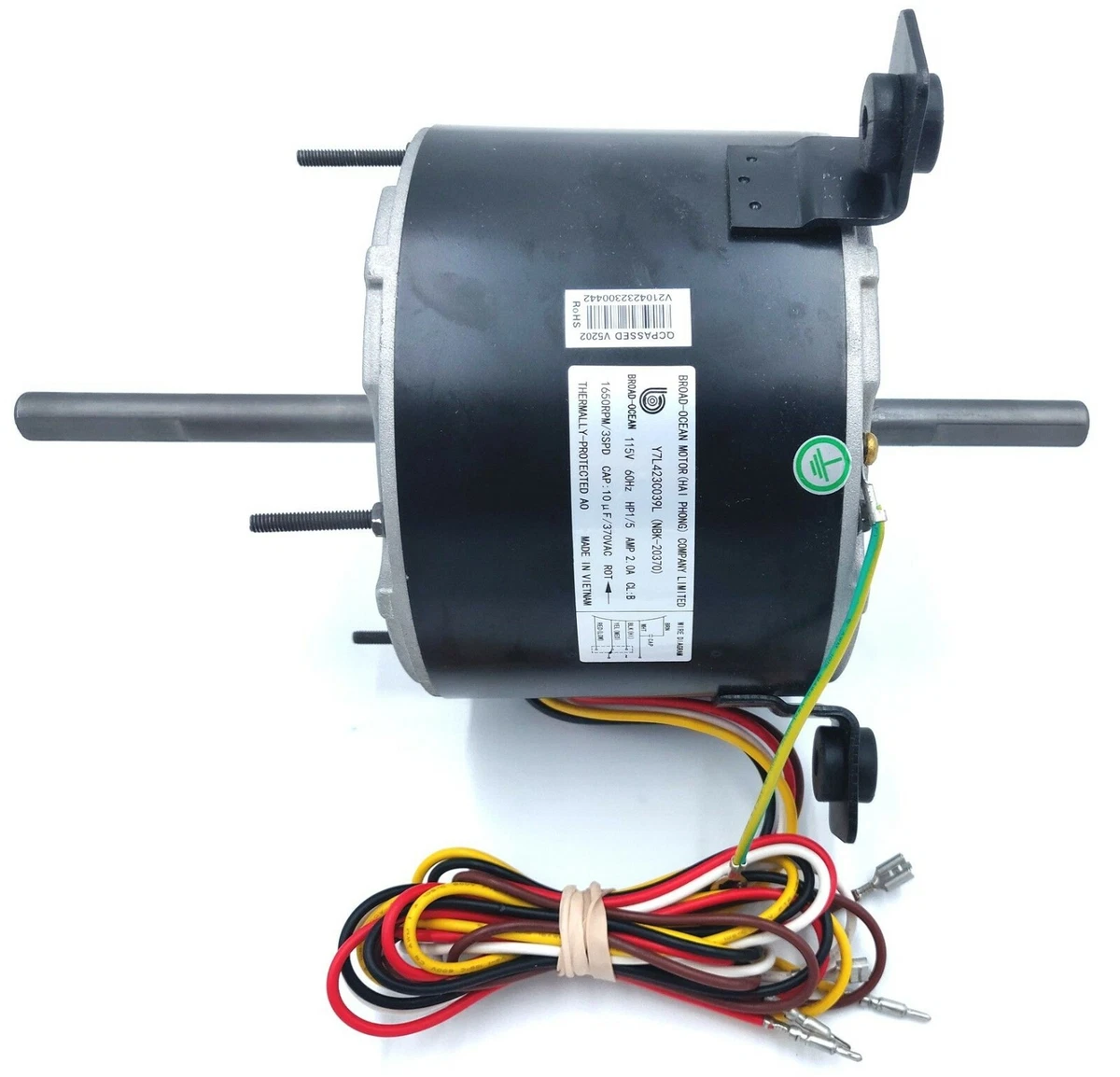 Replacement for Dometic Brisk Air Fan Motor 1/5 HP 3313107.041 
