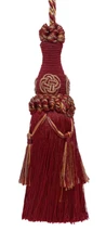 Elegant Key Tassel accented with Rosette and Tassels, Color# 8612 [Set of 2]