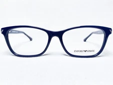 NEW Emporio Armani EA3073 5455 Womens Blue Rectangle Eyeglasses Frames 54/16~140