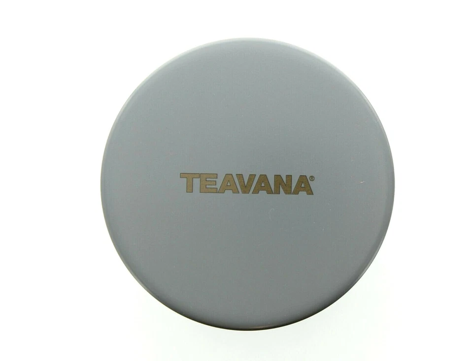Teavana Airtight Tea Canister Gold Tin 16oz Loose Leaf Storage, Steel Grey New  - Image 4 of 4