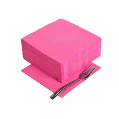 400er Set Papierservietten 2-fach 38x38 cm - Rosa