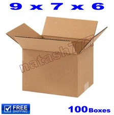 100 - 9x7x6 Cardboard Boxes 32ECT Mailing Packing Shipping Corrugated Carton
