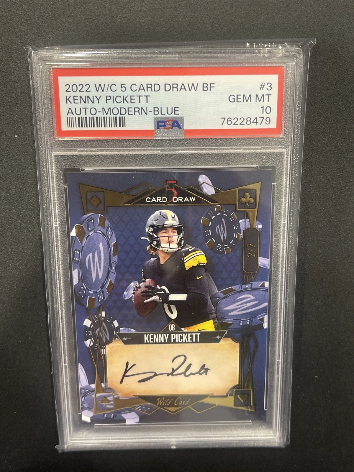 Kenny Pickett Wild Card 5 Card Draw Black Friday Autographs #3 Modern-Blue