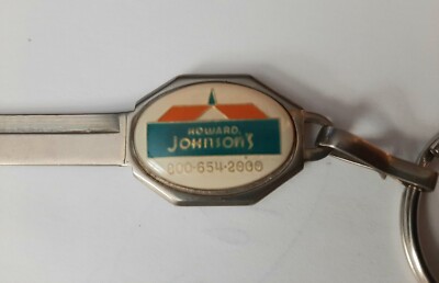Howard Johnsons Gold Key Member Uncut Ford Car Motor Lodge NOS Keychain Ring 