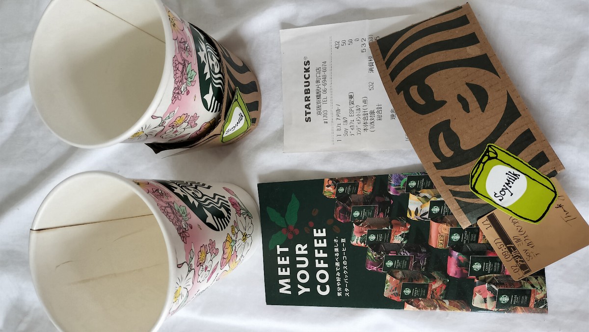 Starbucks 日本製サクラ色 プレート 2枚セット 非売品 STARBUCKS JAPAN 2024 Sakura Hanami Cherry Blossom 2 Two Cup Set