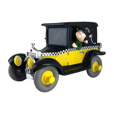 Figurine tirelire Gaston Lagaffe et son Taxi Fiat 509 Plastoy