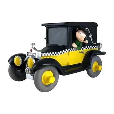 Figurine tirelire Gaston Lagaffe et son Taxi Fiat 509 Plastoy - Photo 1/4