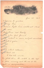 3 Letterheads - Chas. Powell Rice Plantation and Fruit Farm, Jennings, Louisiana