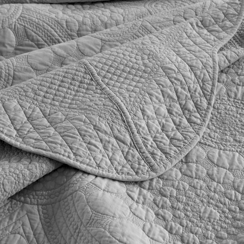 3PCS Cotton Oversized Bedspread Coverlet Set Embroidery Farmhouse Bedding Set TF - Picture 52 of 53