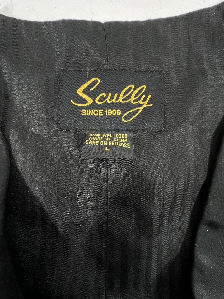 Scully Mens Classic Western Cowboy Dress Vest Black Paisley Large - Image 2 of 4