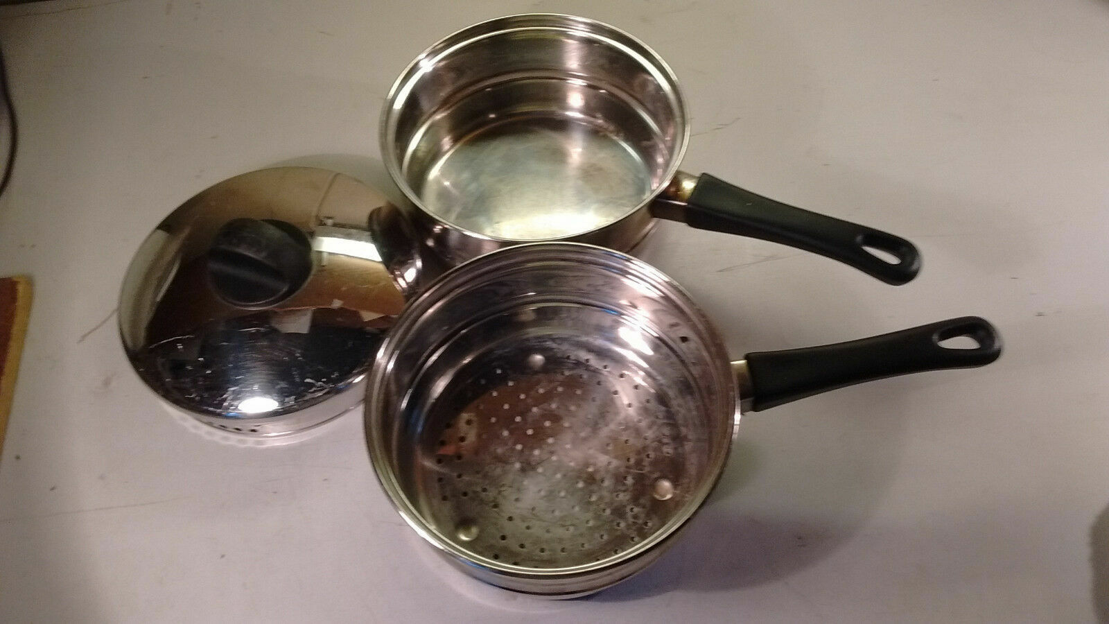 Stainless Steel Multi-Ply 2 Qt Sauce Saute Fry Pan Steamer Pot Insert ...