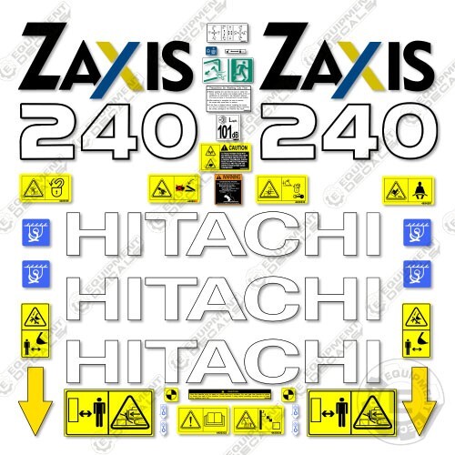 Fits Hitachi ZX240-1 Decal Kit Z-Axis Excavator Equipment