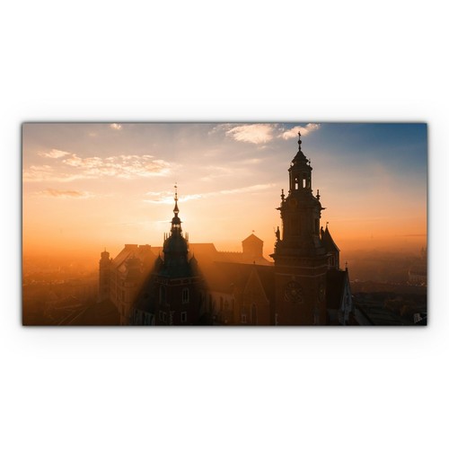 Sonnenaufgang im Schloss bei Nebel 100x50 Leinwandbilder Bilder Leinwand Canvas - Bild 4 von 11
